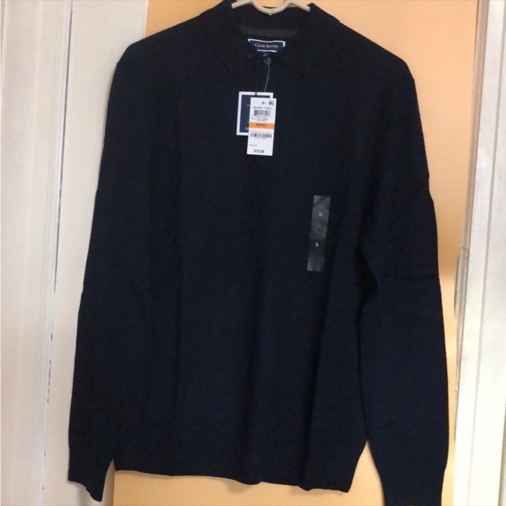 Club Room Men’s Navy Sweater Sz S NWT
